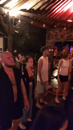 Yoga session draws 30 participants in Blahbatuh, Indonesia