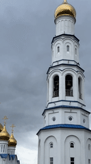 Orthodox church complex documented in Petropavlovsk-Kamchatsky under cloudy skies
