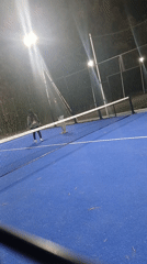 Nighttime paddle tennis match played in Meknes, Morocco