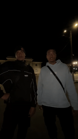 Two young men spotted standing outside at night in Lozarevo