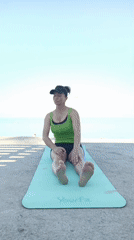 Early morning yoga session recorded along Sochi waterfront