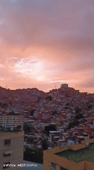 Caracas sunset views and collectible figurine displays captured evening