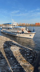 Spring Sunday activities documented along Krasnoyarsk riverfront