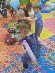Children enjoy indoor playground activities with Pikachu performer in Belarus