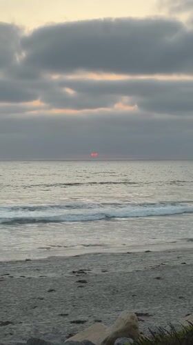 Sunset recorded at San Diego beach early morning