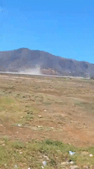 Dust devil forms in dry field in Altagracia, Venezuela