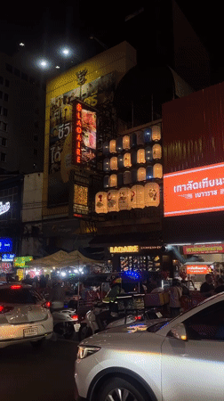 Bangkok's Chinatown at night, streets and snacks included