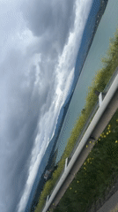 Early morning scenic drive documented near Tbilisi lake