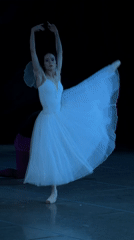 Two angles on a ballet performance, solo and dramatic pause