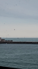 Rainy morning captured at Bulgaria's Black Sea coast in Balchik