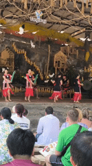 Traditional dance and waterfall scenery at Yang Bay, Khanh Vinh