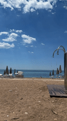 Sunny beach day observed in Rafailovići, Montenegro