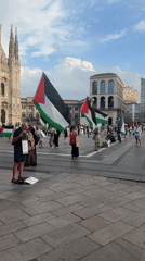 Pro-Palestinian rally draws crowd to Milan plaza