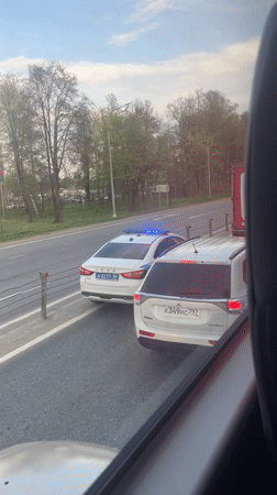 Emergency vehicle spotted parked roadside in Solnechnogorsk, Russia