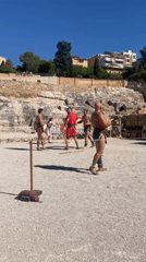Gladiator reenactment in the ancient amphitheater of Tarragona