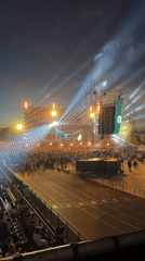 Evening stadium concert with LED screens in Chișinău