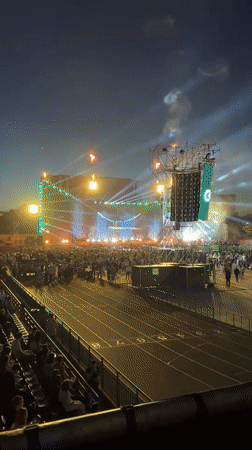 Evening stadium concert with LED screens in Chișinău