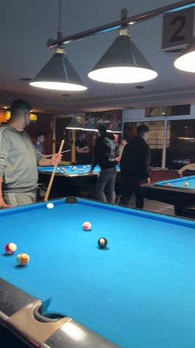 Evening pool games at Sliven billiard hall