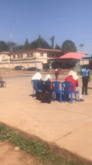 Netball game played in Jos, Nigeria on sunny afternoon