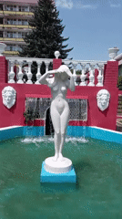Sculptures, fountains, and resort interiors in Yessentuki, Russia