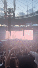 Stadium concert draws packed crowds during evening performance
