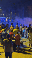 Barcelona's Sant Joan beach celebration draws crowds, fireworks, and emergency lights