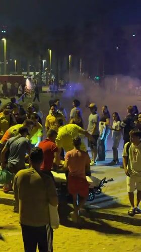 Barcelona's Sant Joan beach celebration draws crowds, fireworks, and emergency lights