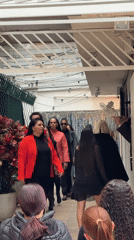 Fashion event activity across a São Paulo venue and its streets