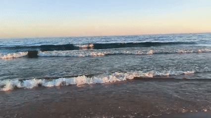 Sunset at a Portuguese beach, golden light over the Atlantic