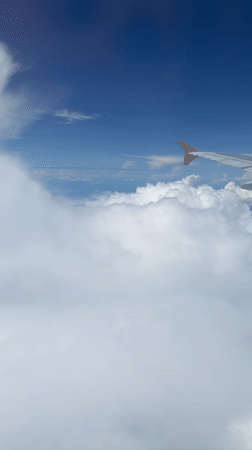 Passenger documents aerial views during Denpasar Indonesia flight