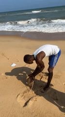 Fishing and stingrays on the Badagry shoreline