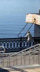 Morning recreation captured along waterfront promenade