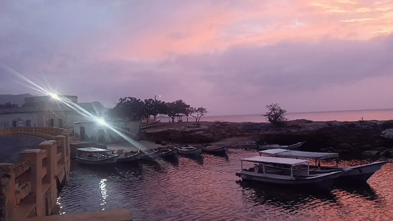 Sunset memories captured at Juan Griego harbor, Venezuela