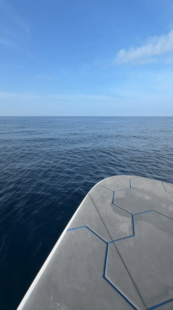 Boat journey recorded on calm Maldivian waters