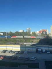 Morning routine documented in Perm, Russia residential area