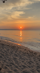 Slow-motion sunset over the Black Sea at Kranevo beach