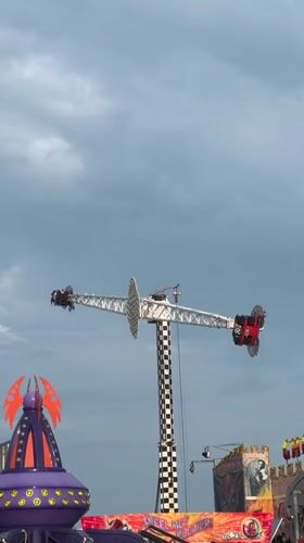 Visitor captures amusement park scenes in Varna, Bulgaria