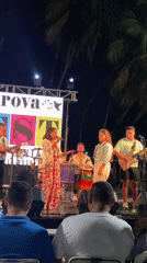 Band Bétrovas performs outdoor concert in Juan Griego, Venezuela