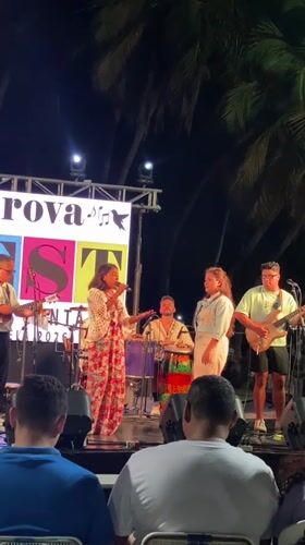 Band Bétrovas performs outdoor concert in Juan Griego, Venezuela