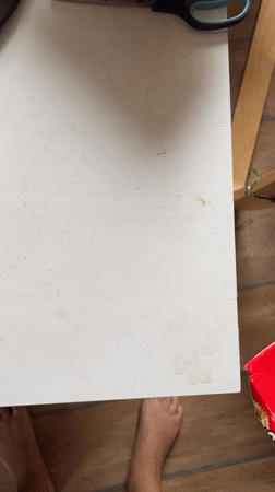 Craft activity captured on table in Podgorica, Montenegro