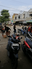 Morning market activity on the streets of Ajibarang