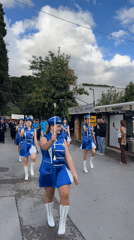 Marching bands parade through Budva streets in colorful uniforms