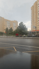 Heavy rain soaks Saint Petersburg streets, witness documents conditions