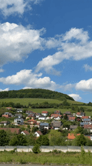 Band performs for dancing crowd in Wolfstein, Germany
