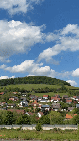 Band performs for dancing crowd in Wolfstein, Germany