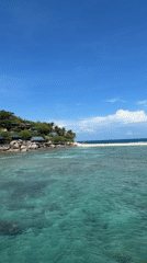 Clear morning coastline captured on video in Ko Tao
