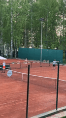 Spring tennis matches and nature scenes captured in Izhevsk