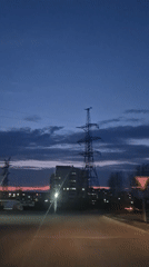 Evening life captured across small Russian city of Chaikovsky