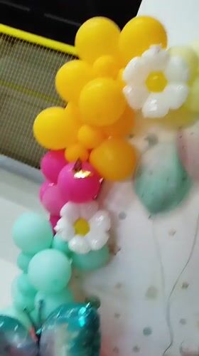 Children's party with balloon decorations held in Donskoye, Russia