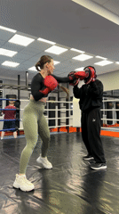 Women's boxing training session documented in Kazan gym